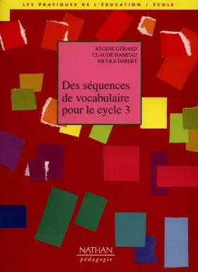 Couverture du produit · Des séquences de vocabulaire pour le cycle 3