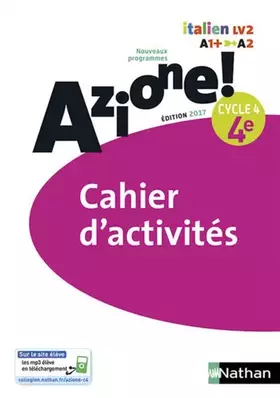 Couverture du produit · Azione! - Italien - Cahier d'activités 4e