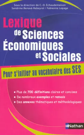 Couverture du produit · LEXIQUE DE SCIENCES ECONOMIQUE