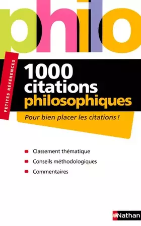 Couverture du produit · 1000 Citations philosophiques