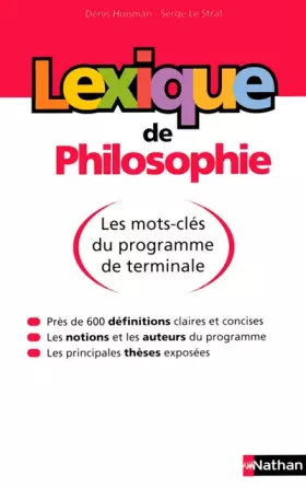 Couverture du produit · Lexique de philosophie