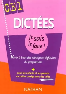 Couverture du produit · Dictées CE1(+ corrigé)