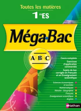 Couverture du produit · MEGABAC 1ERE ES TTES MATIERES