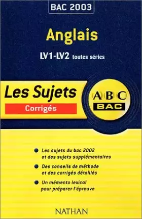 Couverture du produit · ABC Bac : Anglais LV1-LV2, toutes séries