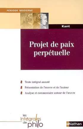 Couverture du produit · Projet de paix perpétuelle