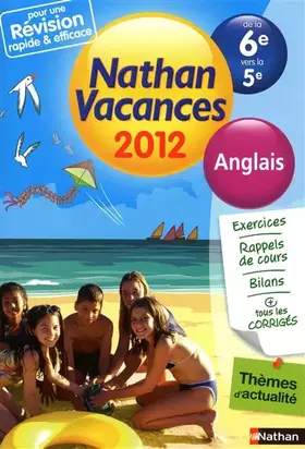 Couverture du produit · Nathan vacances Anglais de la 6e vers la 5e