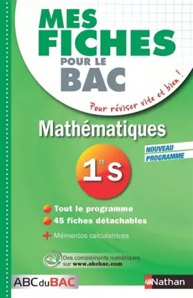 Couverture du produit · Mes fiches ABC du BAC Mathématiques 1re S - Ancien programme