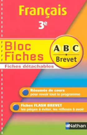 Couverture du produit · BLOC FICHES ABC FRANCAIS 3E