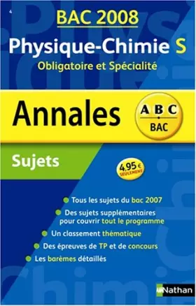 Couverture du produit · Physique-Chimie S : Sujets