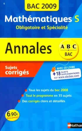 Couverture du produit · ANNAL 09 ABC SUJ COR MATHS S