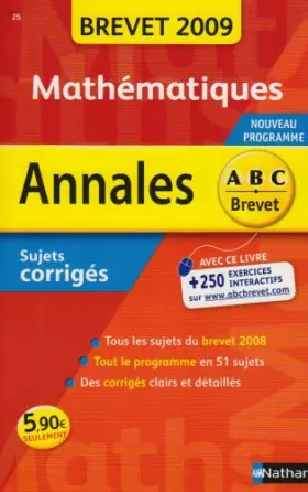 Couverture du produit · ANNAL 09 ABC BREV SUJ COR MATH
