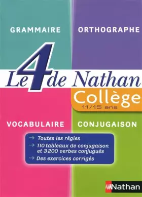 Couverture du produit · Le 4 de Nathan : Grammaire collège 6e à 3e