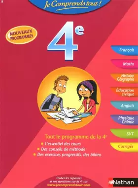 Couverture du produit · JE COMPRENDS TOUT 4E