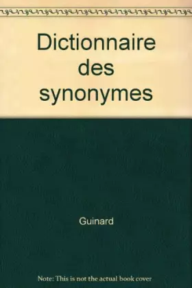 Couverture du produit · Dictionnaire des synonymes