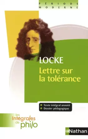 Couverture du produit · Lettre sur la tolérance