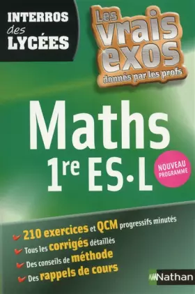 Couverture du produit · Interros des Lycées Maths 1re ES.L
