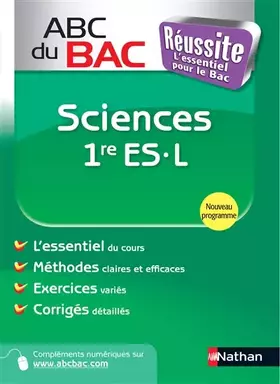 Couverture du produit · ABC du BAC Réussite Sciences 1re ES.L