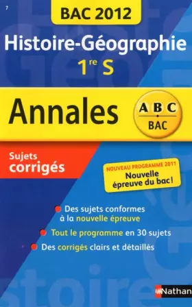 Couverture du produit · Histoire-Géographie 1e S : Sujets corrigés