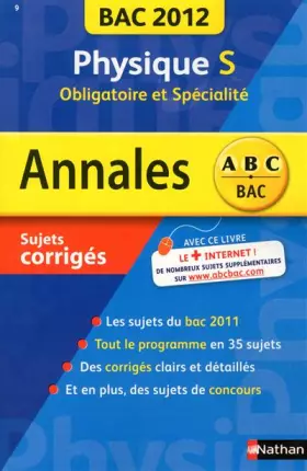 Couverture du produit · ANNALES BAC 2012 PHYSIQUE S OB