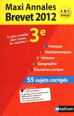 Couverture du produit · MAXI ANNALES BREVET 2012