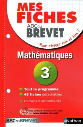 Couverture du produit · MES FICHES ABC BREVET MATHS 3E