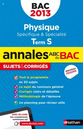 Couverture du produit · ANNALES BAC 2013 PHISYQUE S SP