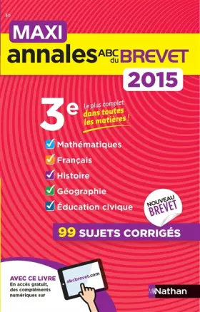 Couverture du produit · MAXI Annales ABC du BREVET 2015