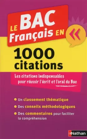 Couverture du produit · Le BAC Français en 1000 citations