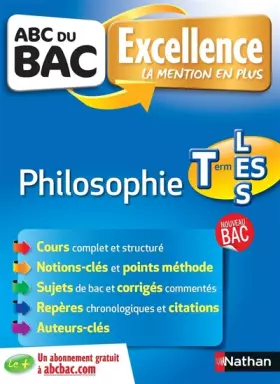 Couverture du produit · ABC du BAC Excellence Philosophie Term L.ES.S
