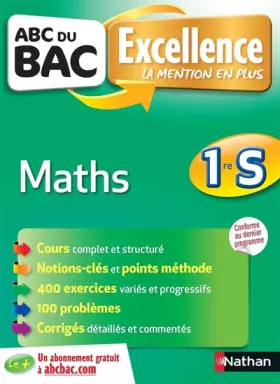 Couverture du produit · ABC du BAC Excellence Maths 1re S