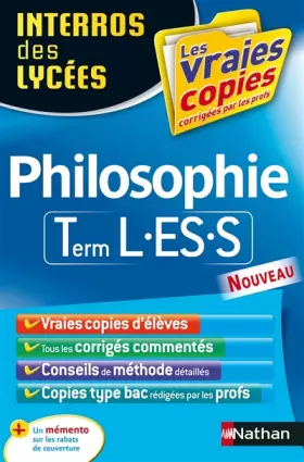 Couverture du produit · Interros des Lycées Philosophie Term L.ES.S