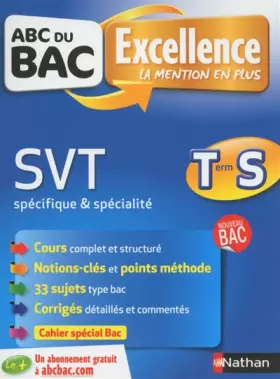 Couverture du produit · ABC du BAC Excellence SVT Term S spé & spé