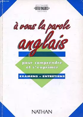Couverture du produit · A vous la parole : anglais