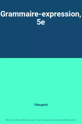 Couverture du produit · Grammaire-expression, 5e