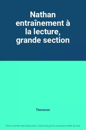 Couverture du produit · Nathan entraînement à la lecture, grande section