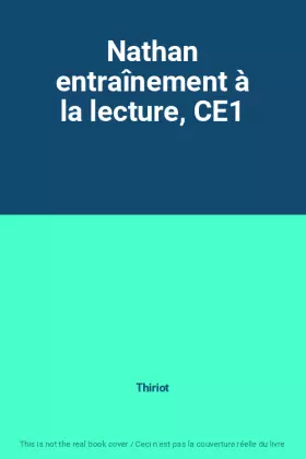 Couverture du produit · Nathan entraînement à la lecture, CE1