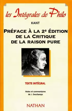 Couverture du produit · Préface à la 2e édition de "la Raison Pure"