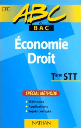 Couverture du produit · Economie - Droit, Term STT. Spécial méthode