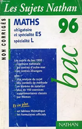 Couverture du produit · Bac 95-96 maths term es s ncor