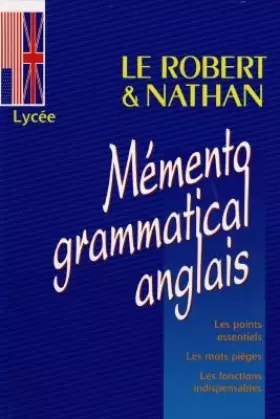 Couverture du produit · Mémento grammatical (anglais)