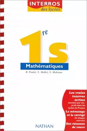 Couverture du produit · Interros lycée, mathématiques niveau première S
