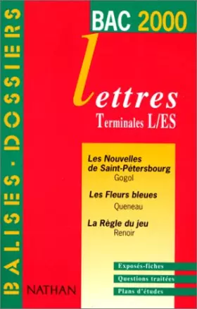 Couverture du produit · Français, terminales L, ES. Les oeuvres du programme du BAC 2000