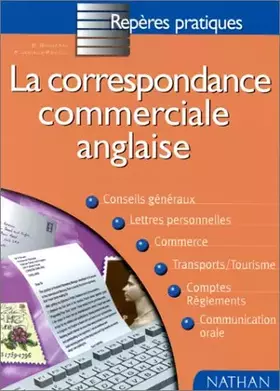 Couverture du produit · La correspondance commerciale anglaise
