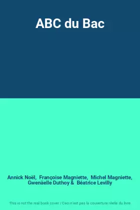 Couverture du produit · ABC du Bac