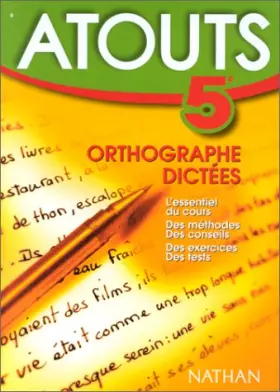 Couverture du produit · Atouts numéro 6 : Orthographe - Dictées 5e