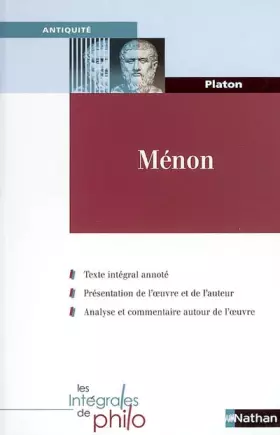 Couverture du produit · Ménon