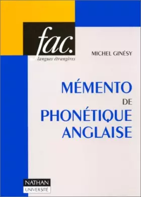 Couverture du produit · Mémento de phonétique anglaise