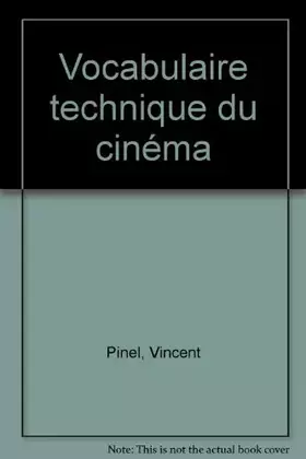 Couverture du produit · Vocabulaire technique cinéma