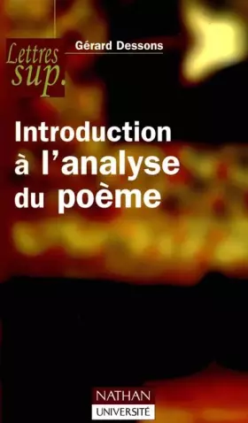 Couverture du produit · Introduction à l'analyse du poème