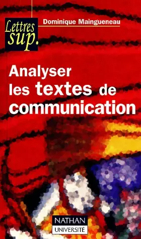 Couverture du produit · Analyser les textes de communication